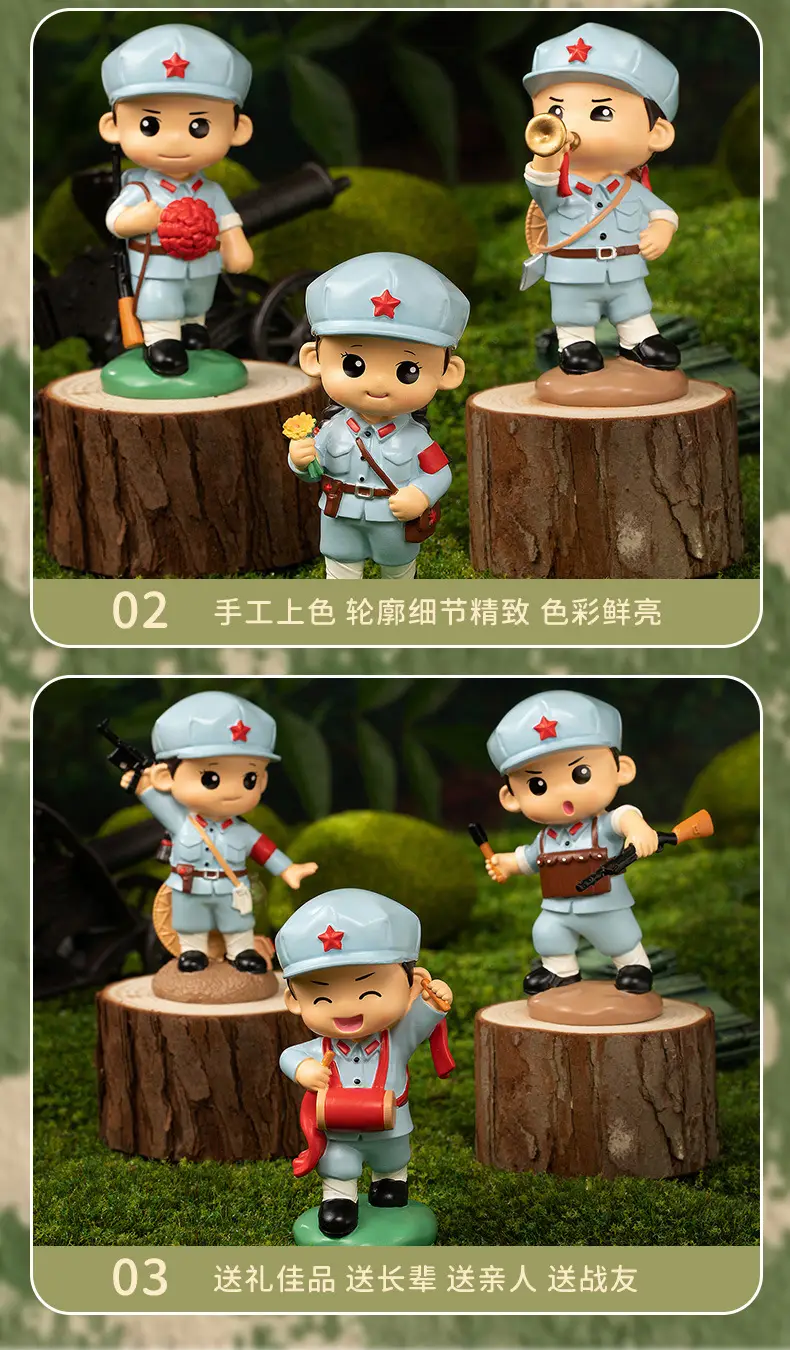 Hot-Blooded Military Soul Chinese People's Liberation Army Ornaments Commemorating the Eighth Route Army's Home Defense Ornaments Veterans Student Gifts — feature 7