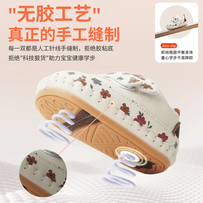 New 0 to 1 Year Old Baby Shoes Soft Sole Baby Toddler Shoes for Men 6-8-12 Months Infants and Girls Spring & Fall Models