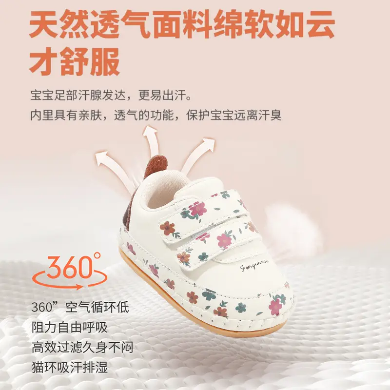 New 0 to 1 Year Old Baby Shoes Soft Sole Baby Toddler Shoes for Men 6-8-12 Months Infants and Girls Spring & Fall Models