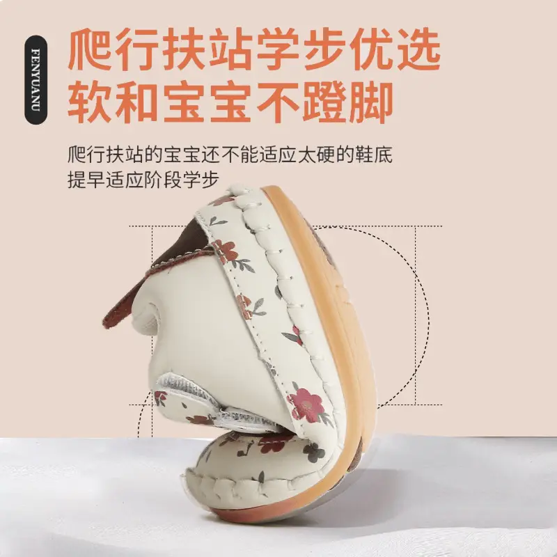 New 0 to 1 Year Old Baby Shoes Soft Sole Baby Toddler Shoes for Men 6-8-12 Months Infants and Girls Spring & Fall Models