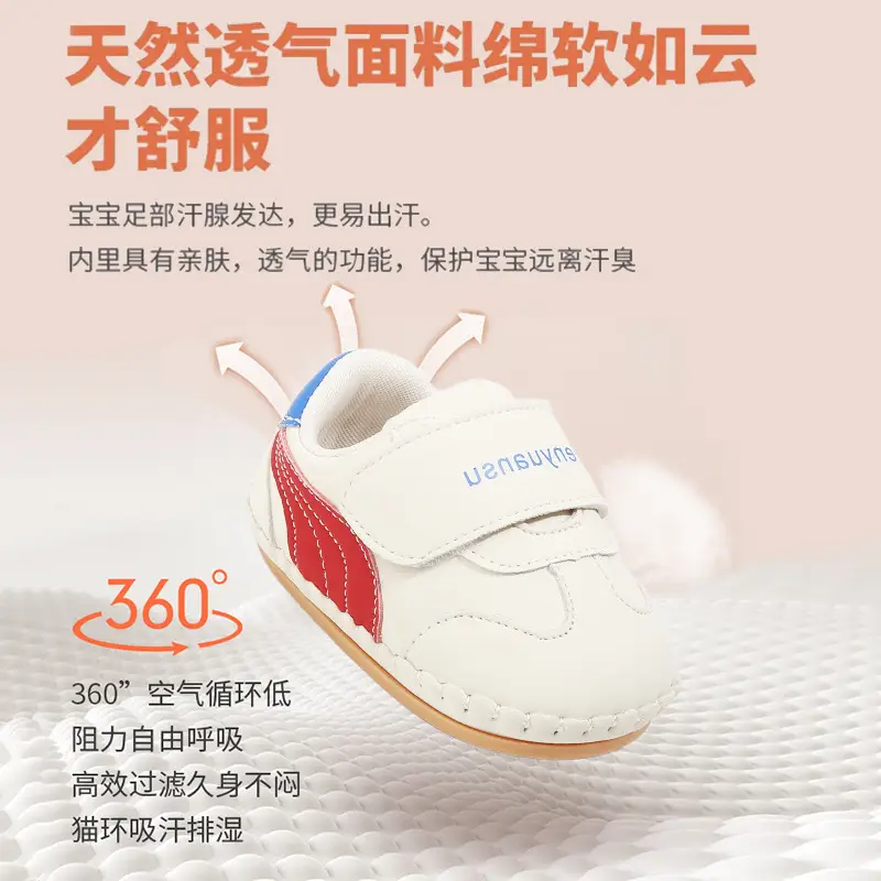 New 0 to 1 Year Old Baby Shoes Soft Sole Baby Toddler Shoes for Men 6-8-12 Months Infants and Girls Spring & Fall Models