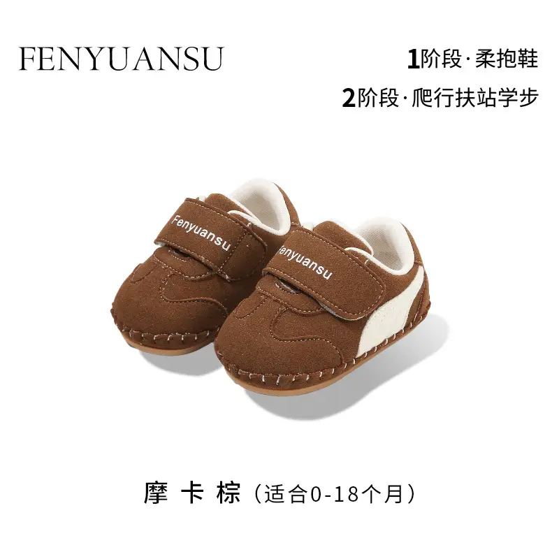 New 0 to 1 Year Old Baby Shoes Soft Sole Baby Toddler Shoes for Men 6-8-12 Months Infants and Girls Spring & Fall Models