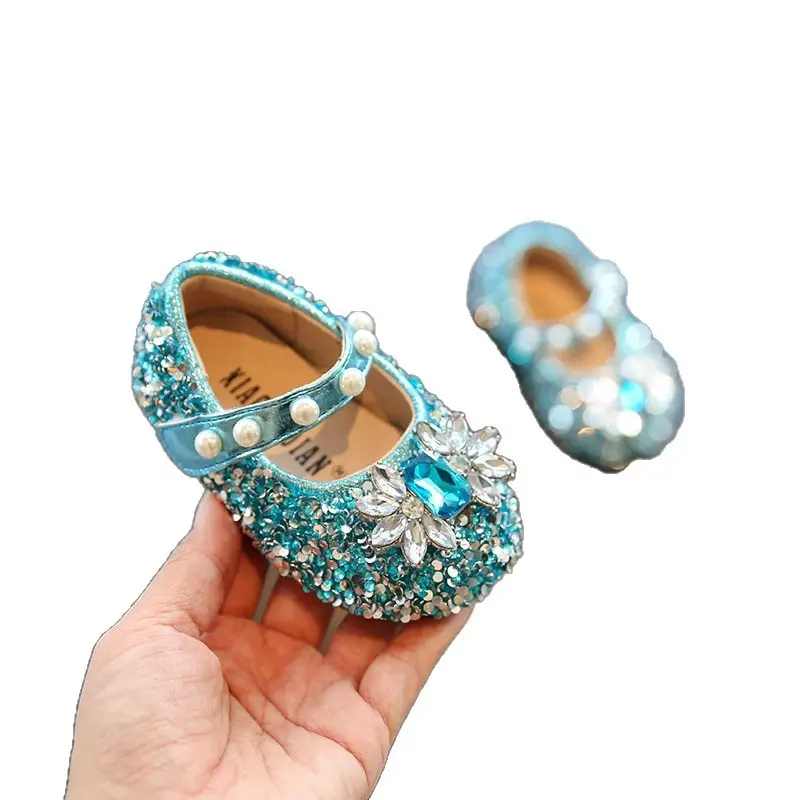 Baby Toddler Shoes, Soft-Soled Summer Flats, Baby Princess Shoes, Bright Diamond Style, Girls' Shoes, 3-Year-Old Spring & Fall Models - Image 6