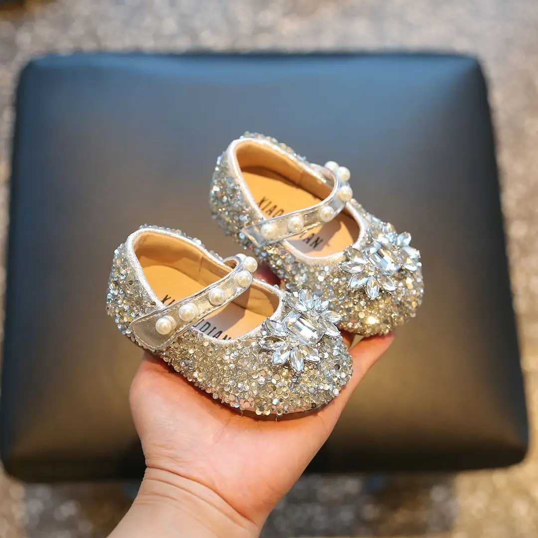 Baby Toddler Shoes, Soft-Soled Summer Flats, Baby Princess Shoes, Bright Diamond Style, Girls' Shoes, 3-Year-Old Spring & Fall Models — feature 5