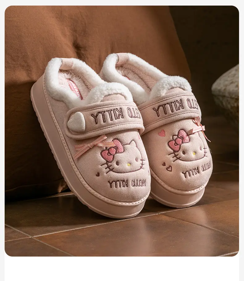 Cartoon Cute Cotton Slippers for Women 2025 Autumn and Winter New Indoor Home Non-Slip Soft Sole Warm Stuffed Slippers — feature 2
