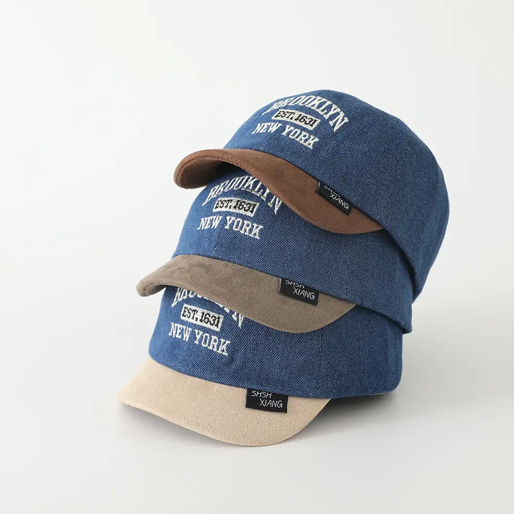 Baby Cap Brooklyn Embroidered Blue Beige — feature 7