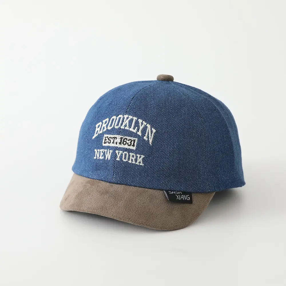 Baby Cap Brooklyn Embroidered Blue Beige — feature 9