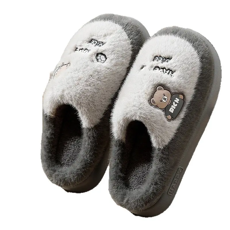 Women Cotton Bear Slippers Warm Indoor Winter - Image 11