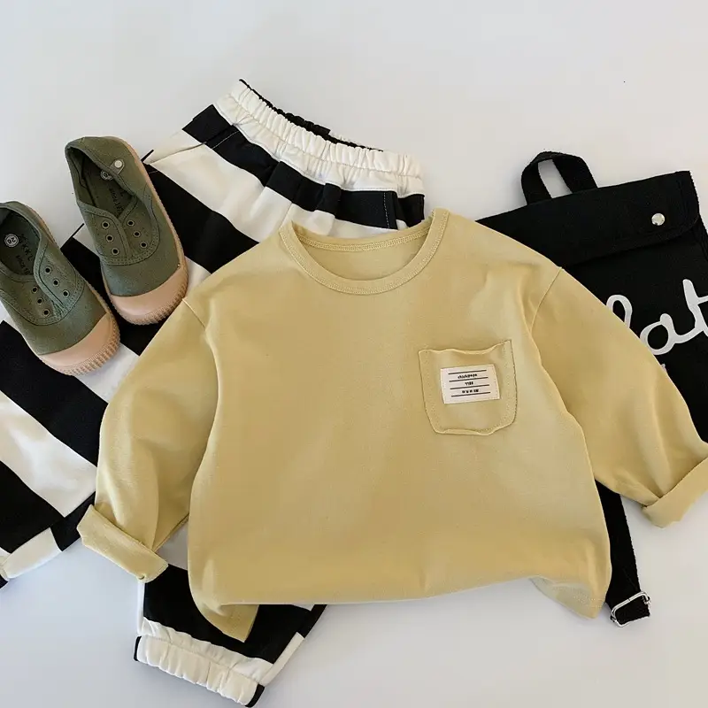 Boys Long Sleeve T-Shirt Cream 2025