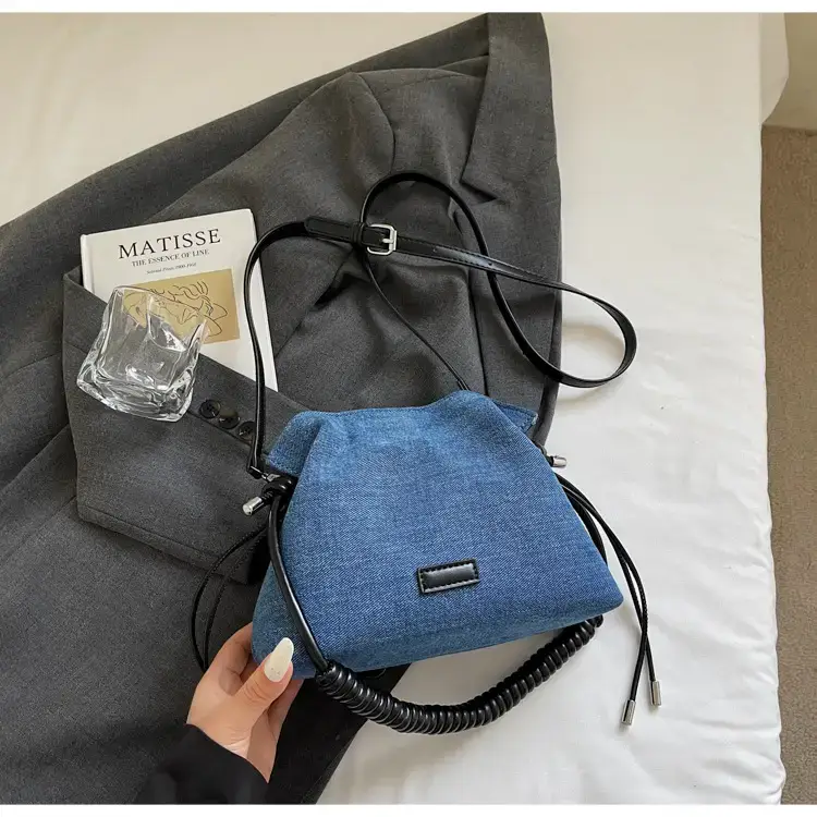 Blue Denim Crossbody Bag for Women Large Capacity — feature 17