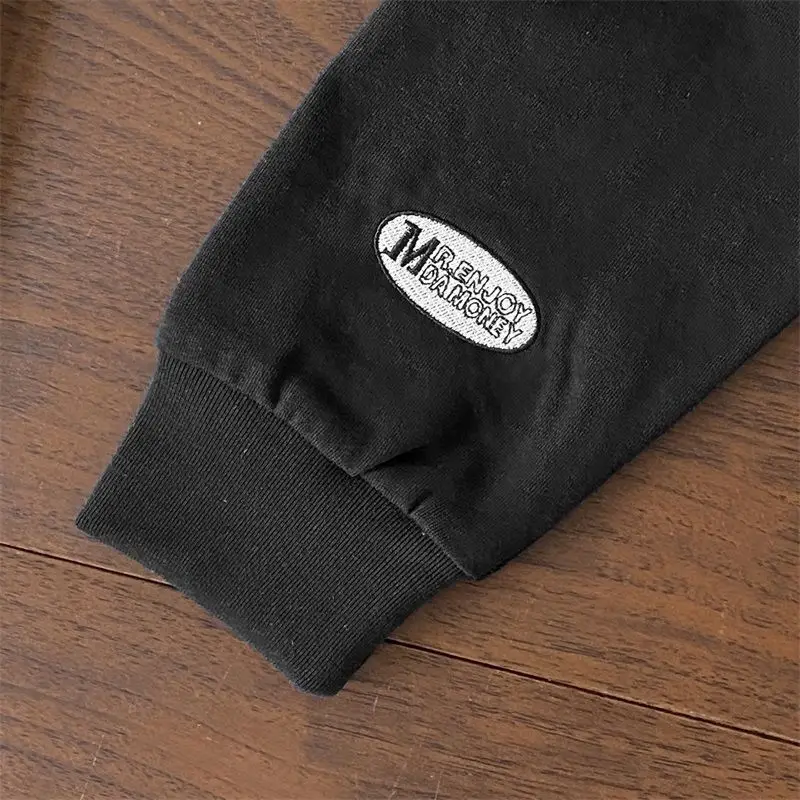 Boys Cotton Long Sleeve T-Shirt Black Graphic — feature 1