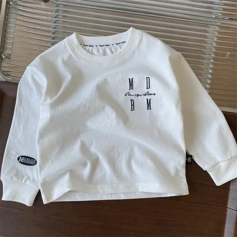 Boys Cotton Long Sleeve T-Shirt Black Graphic — feature 8