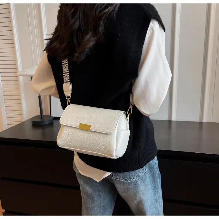 Black Crossbody Bag with Gold Plated Handle for Women — feature 25