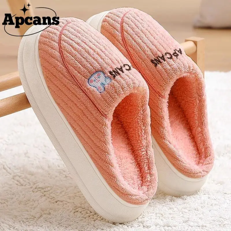 Men Women Warm Cotton Slippers Winter Indoor Non-Slip — feature 10