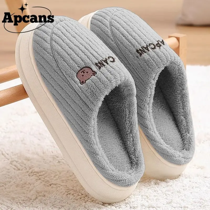Men Women Warm Cotton Slippers Winter Indoor Non-Slip — feature 8