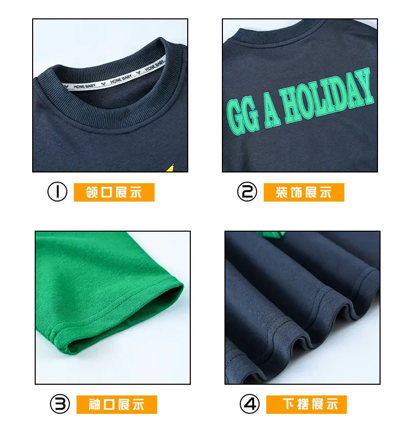 Boys Blue Graphic Cargo Pants T-Shirt Set 2025 — feature 6