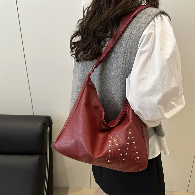 Vintage Green Leather Shoulder Bag for Women 2025 - Image 6