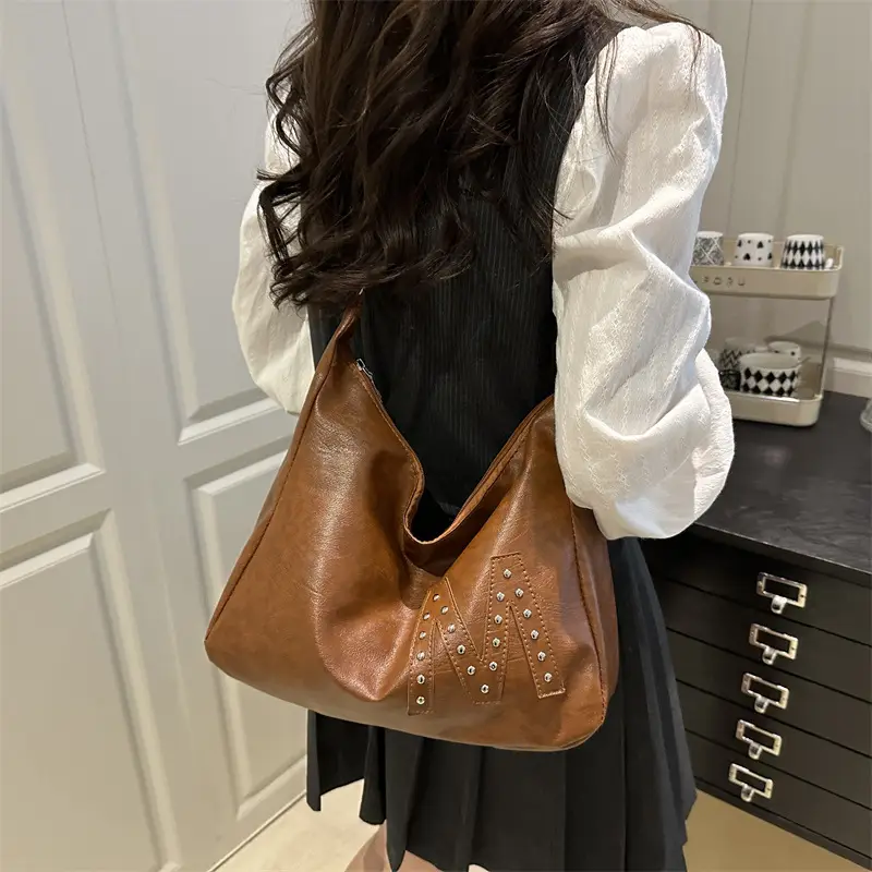 Vintage Green Leather Shoulder Bag for Women 2025 - Image 7