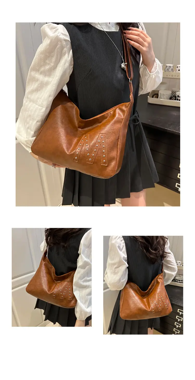 Vintage Green Leather Shoulder Bag for Women 2025 — feature 12