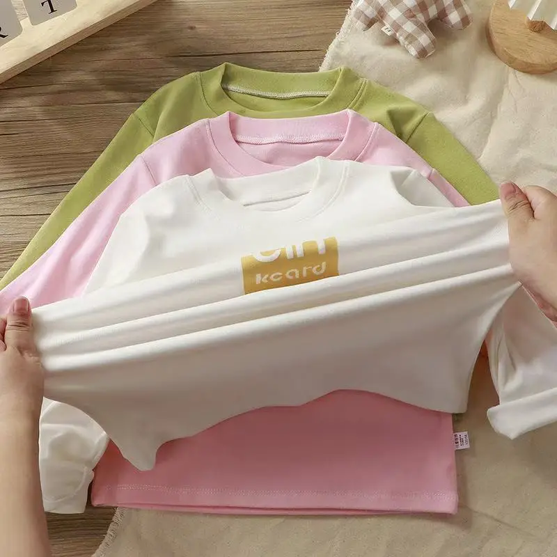 Children's Cream Thermal Long Sleeve Top with "in kedar" Print — feature 1