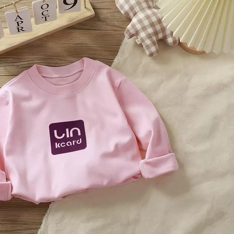Children's Cream Thermal Long Sleeve Top with "in kedar" Print — feature 7