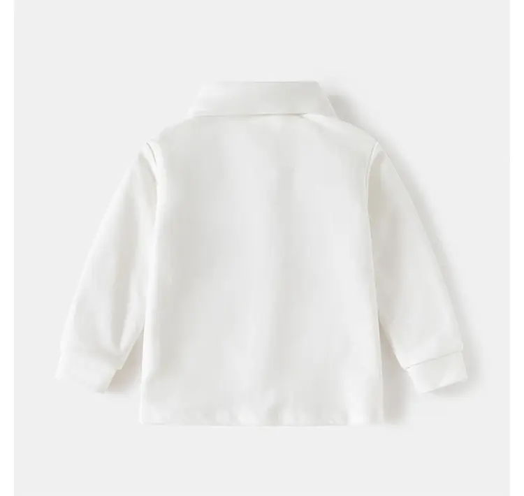 Kids Black Polo Shirt Long Sleeve Korean Style — feature 16