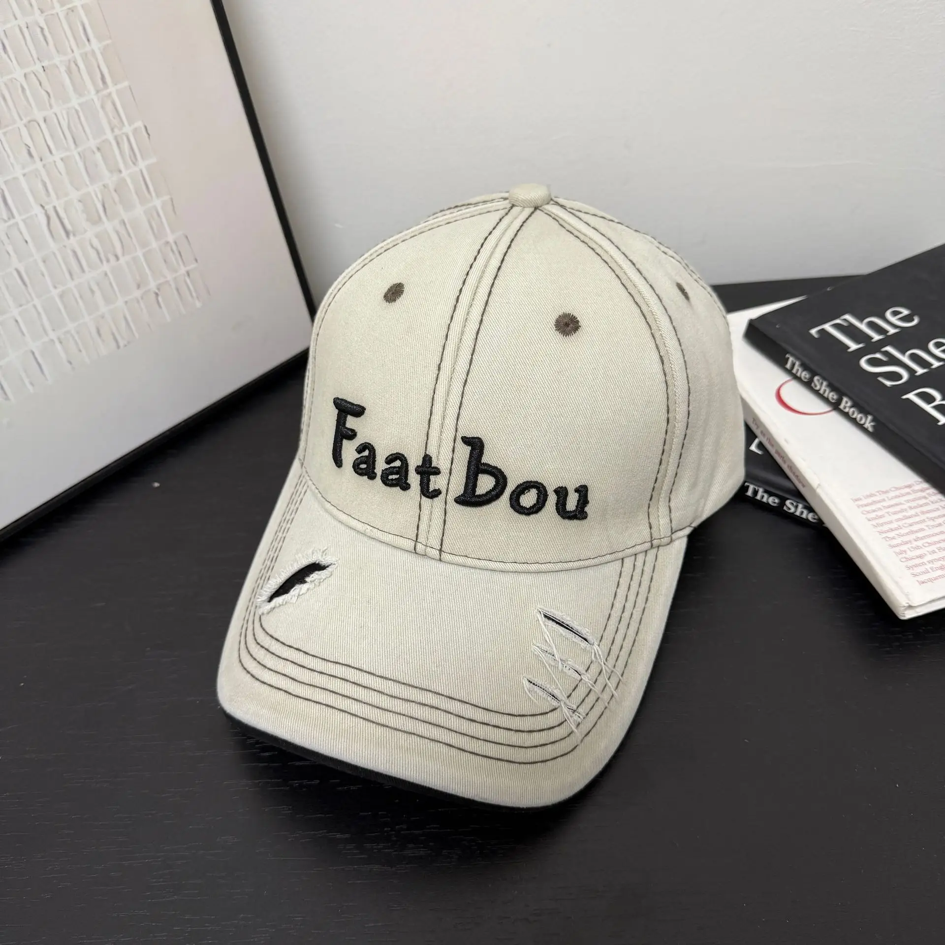 2026 Unisex Embroidered Baseball Cap with Wide Brim - Image 2