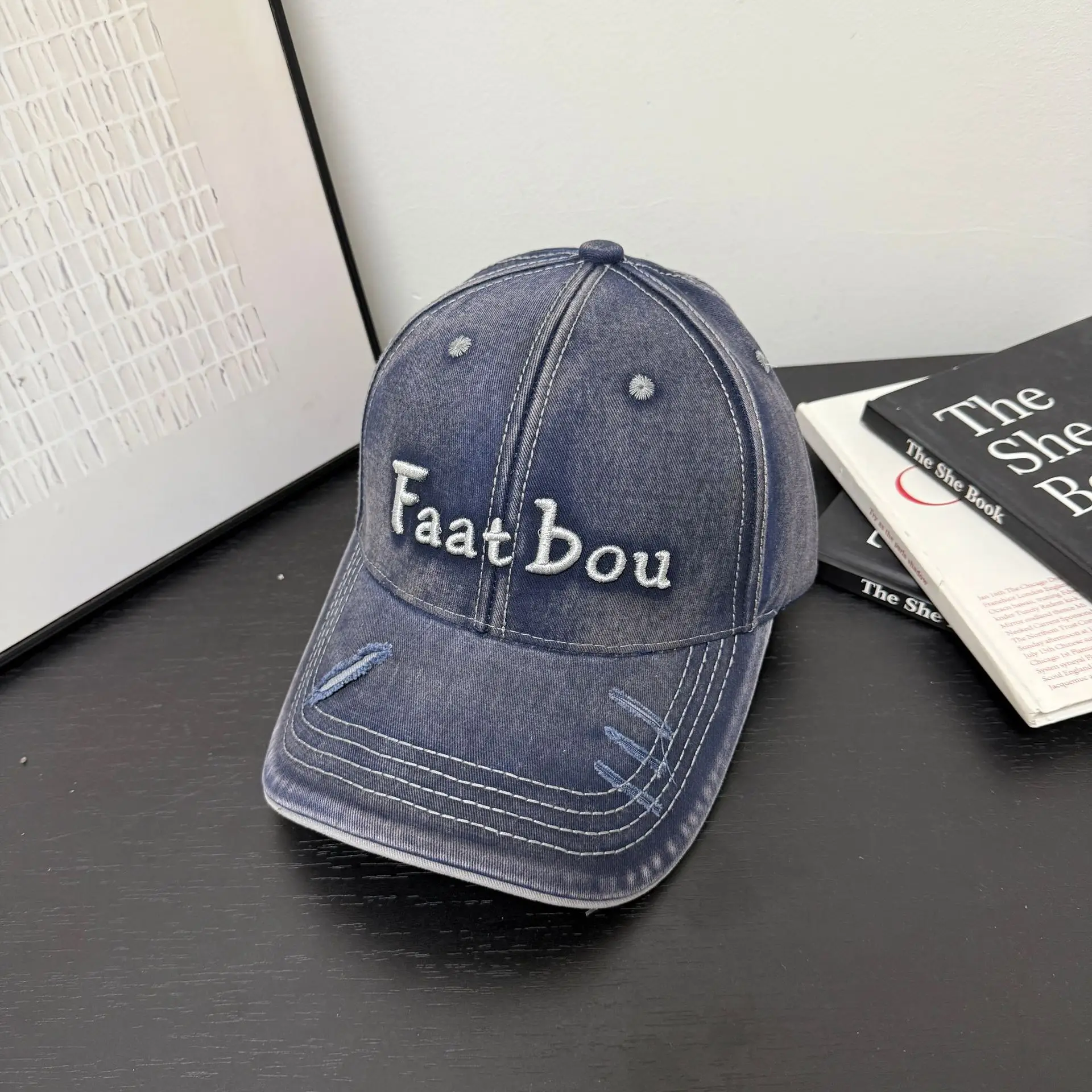 2026 Unisex Embroidered Baseball Cap with Wide Brim - Image 3
