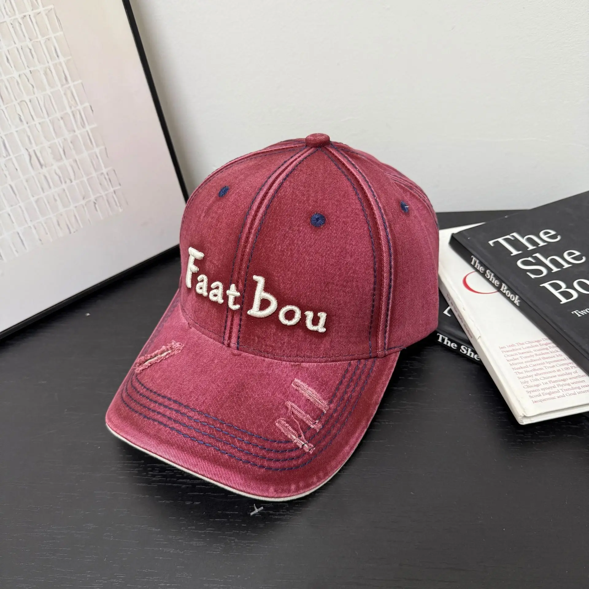 2026 Unisex Embroidered Baseball Cap with Wide Brim - Image 5