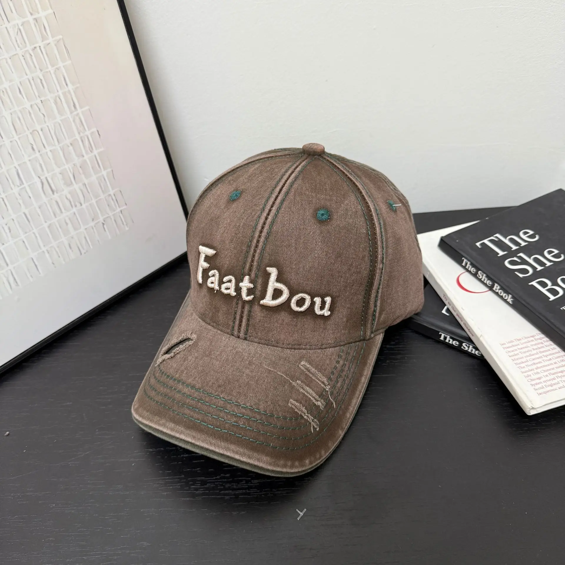 2026 Unisex Embroidered Baseball Cap with Wide Brim - Image 7