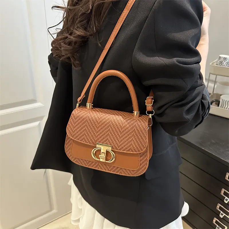 Pink Gold Plated Women's Shoulder Bag 2025 New Style