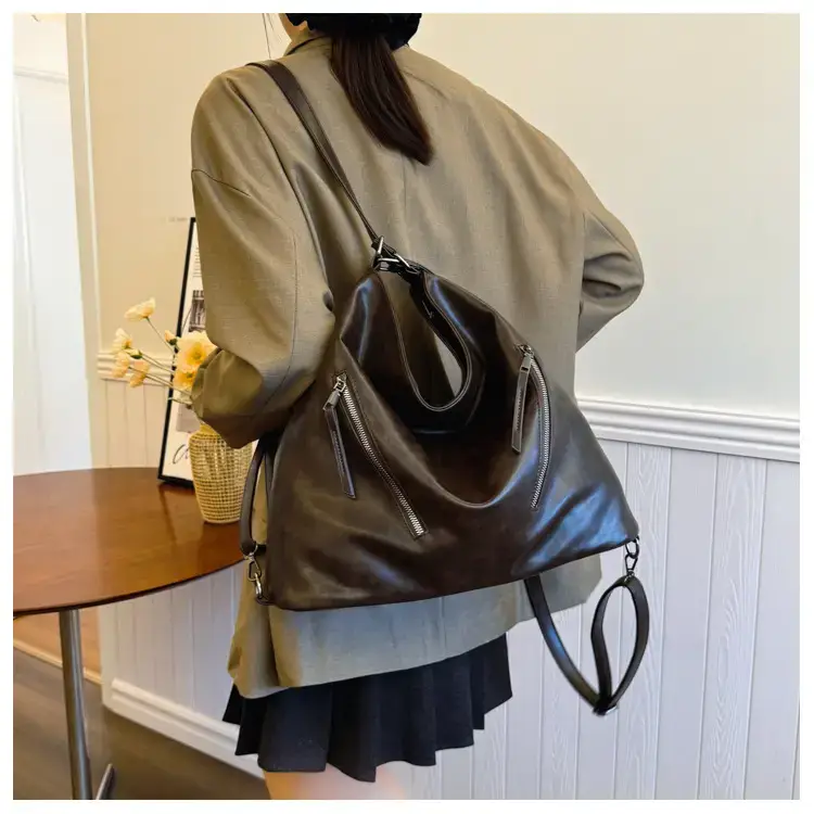 Trendy Brown Large Capacity Tote Bag for Women — feature 13