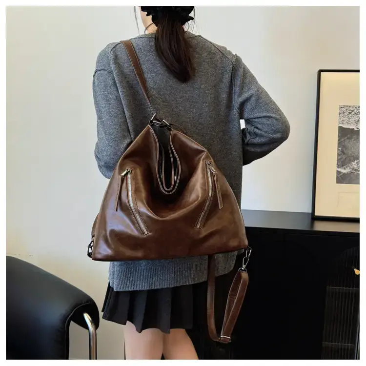 Trendy Brown Large Capacity Tote Bag for Women — feature 16