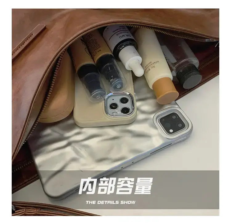 Trendy Brown Large Capacity Tote Bag for Women — feature 7