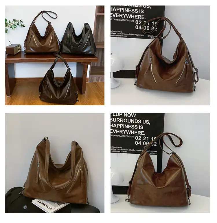 Trendy Brown Large Capacity Tote Bag for Women — feature 8