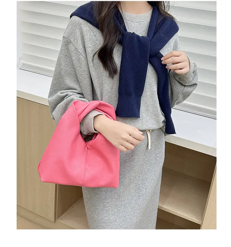 Pink Pleated Shoulder Bag for Women luggage and leather goods — feature 17