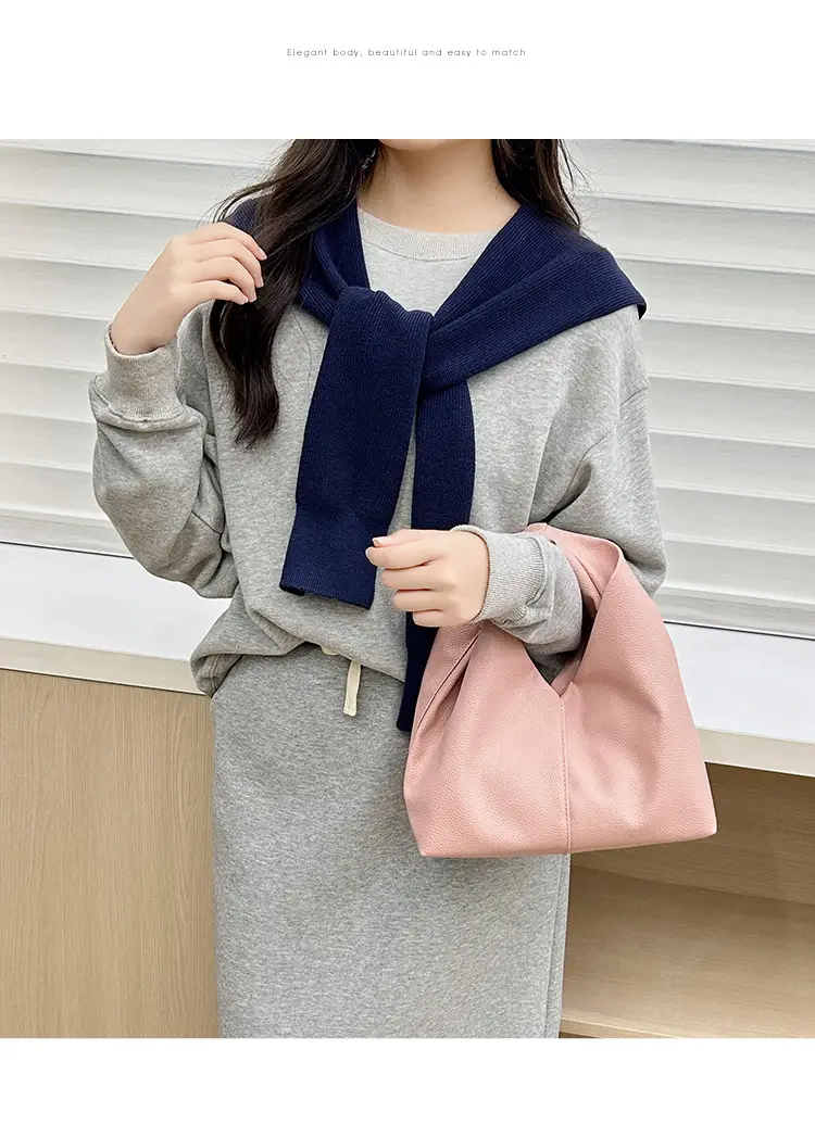 Pink Pleated Shoulder Bag for Women luggage and leather goods — feature 18