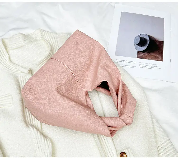 Pink Pleated Shoulder Bag for Women luggage and leather goods — feature 28