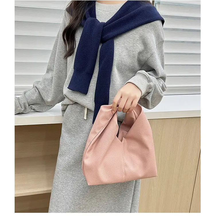 Pink Pleated Shoulder Bag for Women luggage and leather goods — feature 7