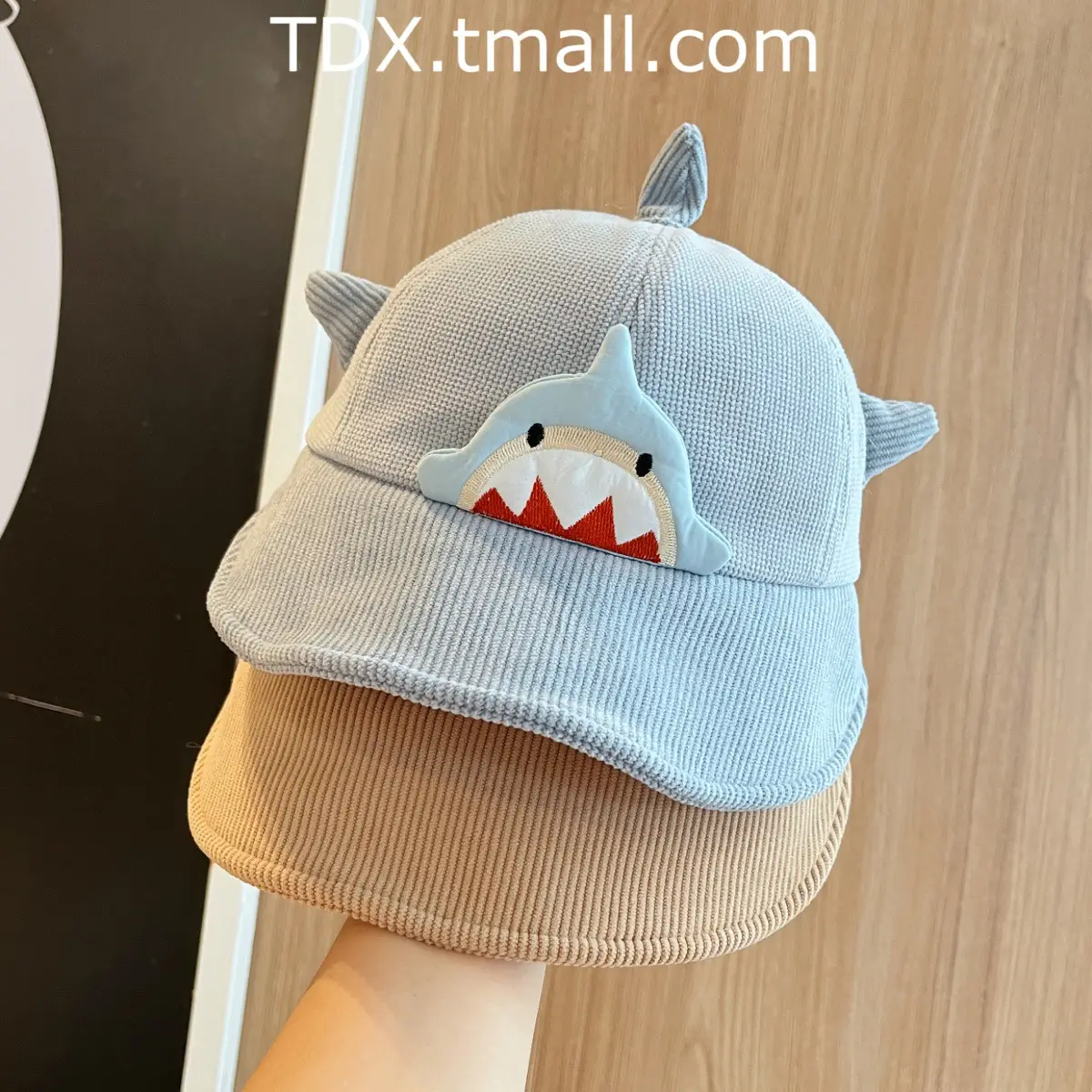 Baby Shark Cat Cap Blue Large Brim Windproof — feature 10