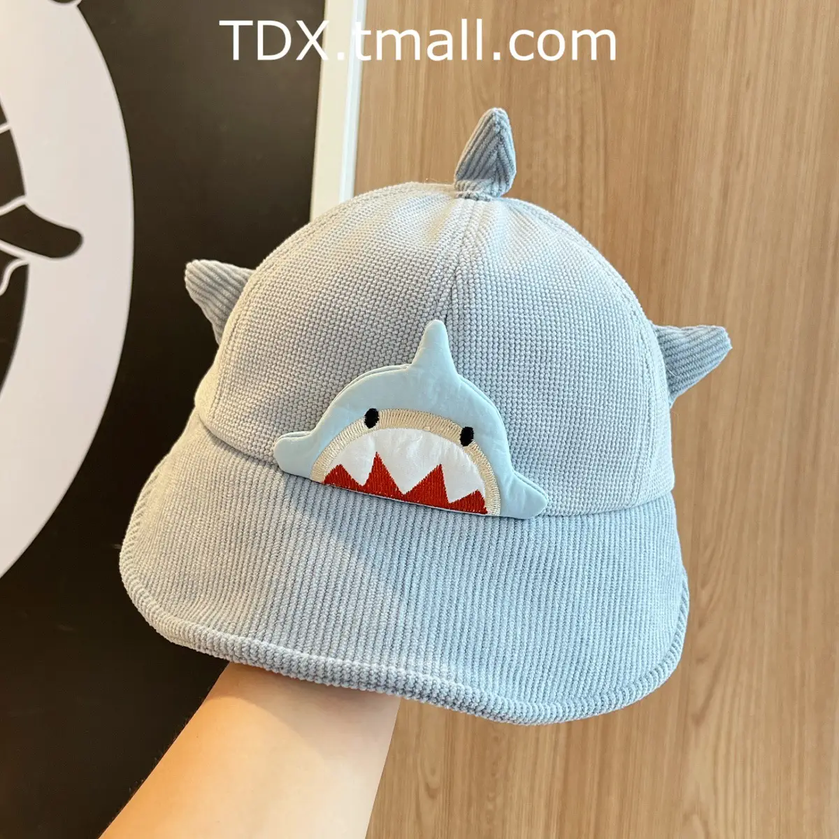Baby Shark Cat Cap Blue Large Brim Windproof — feature 15