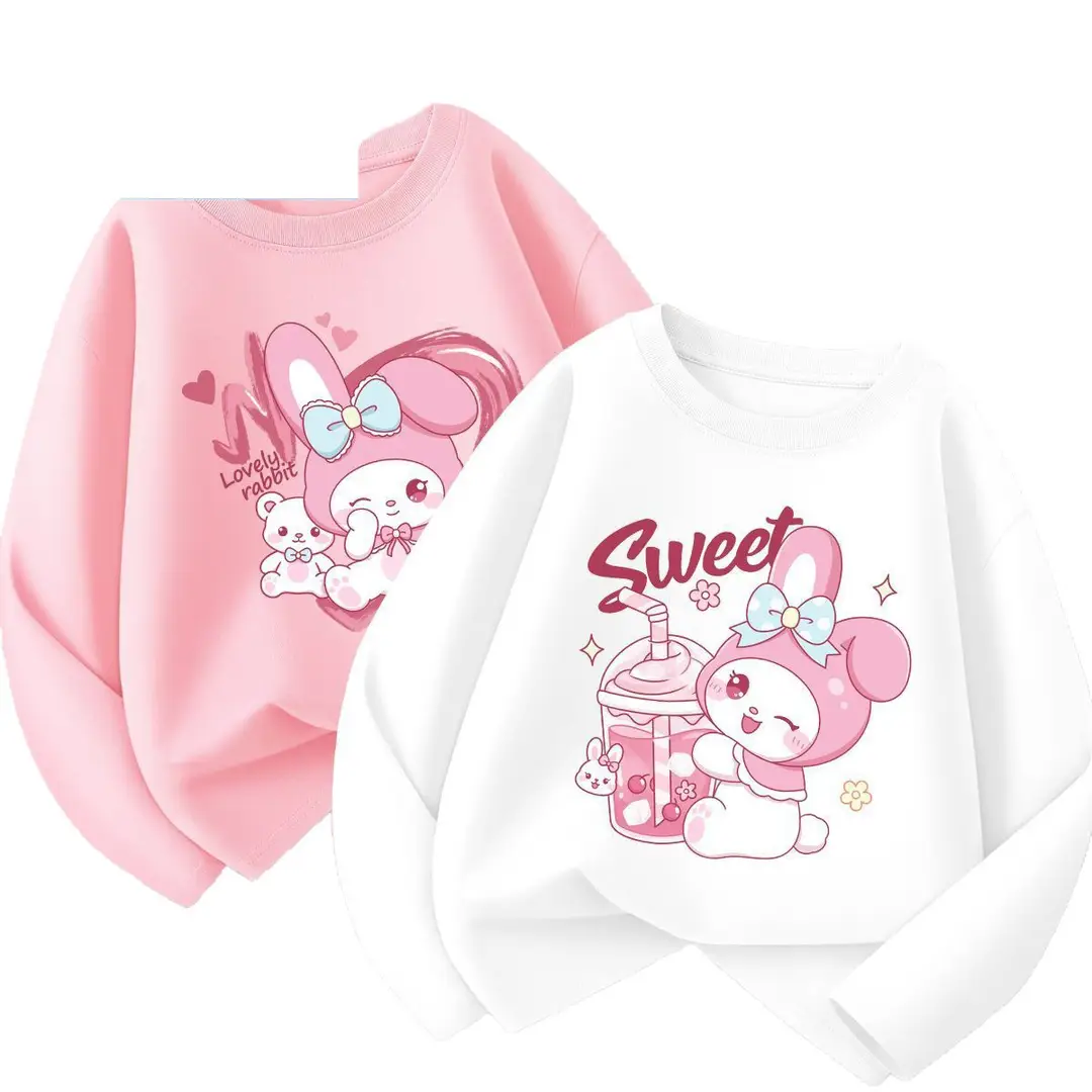 Girls' Long-Sleeved T-Shirt, Spring and Autumn Style, 2025 New Model, Children's Pure Cotton, Super Cute, Thin Autumn Top for Little Girls