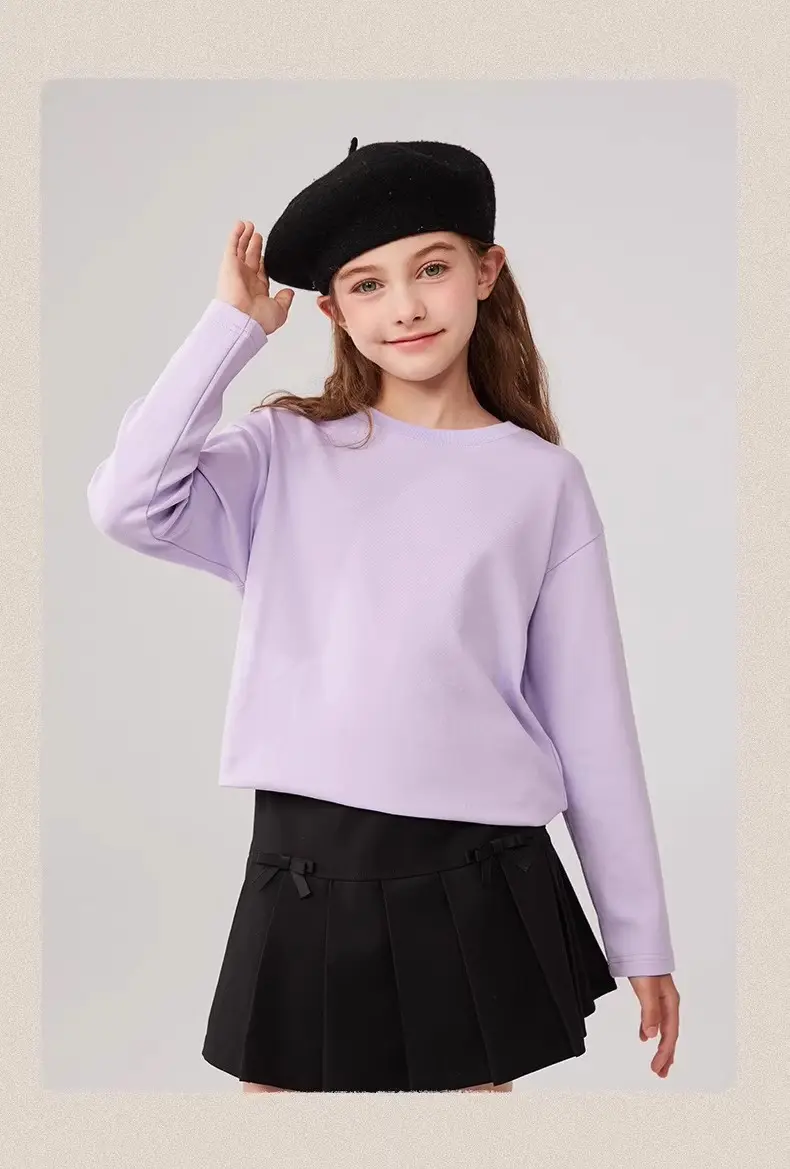 Girls' Long-Sleeved T-Shirt, Spring and Autumn Style, 2025 New Model, Children's Pure Cotton, Super Cute, Thin Autumn Top for Little Girls — feature 16