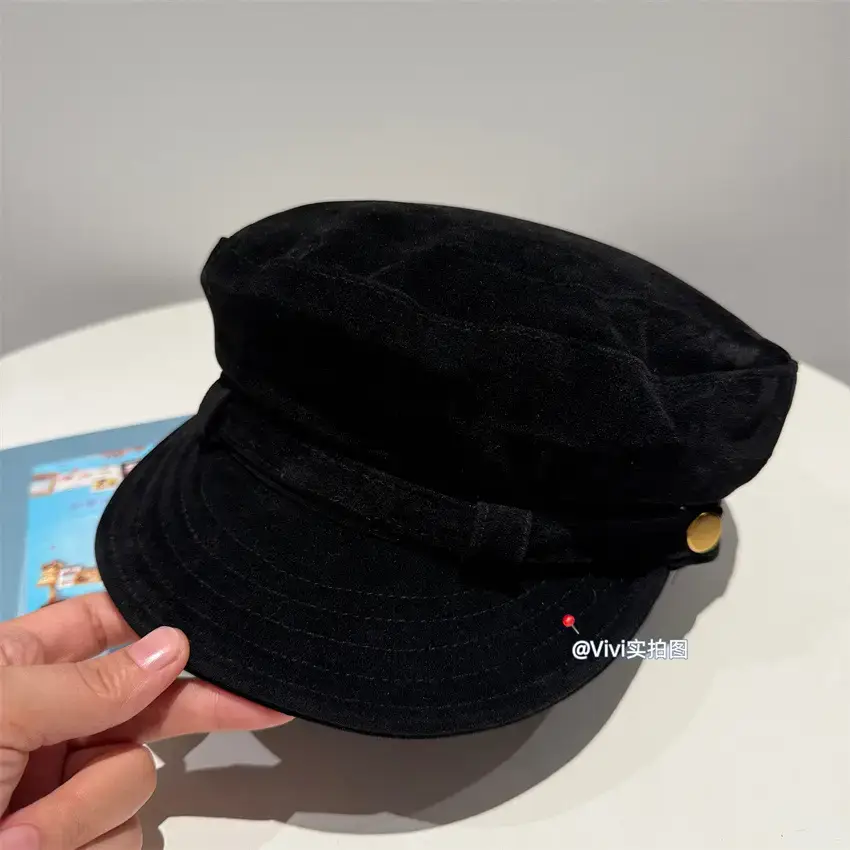 Brown Duckbill Cap for Women Winter Suede Korean Style - Image 3