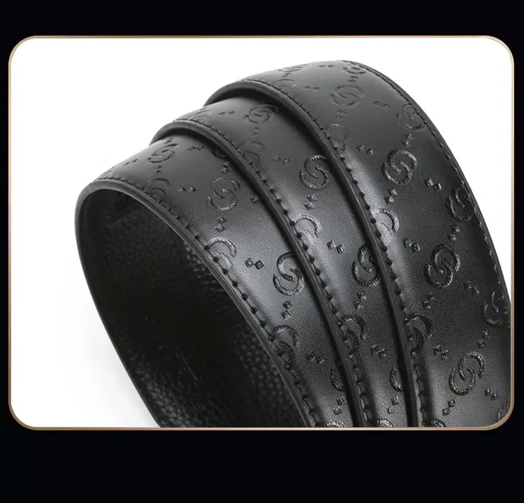 Men's High-End Genuine Leather Belt with Alloy Clasp — feature 3