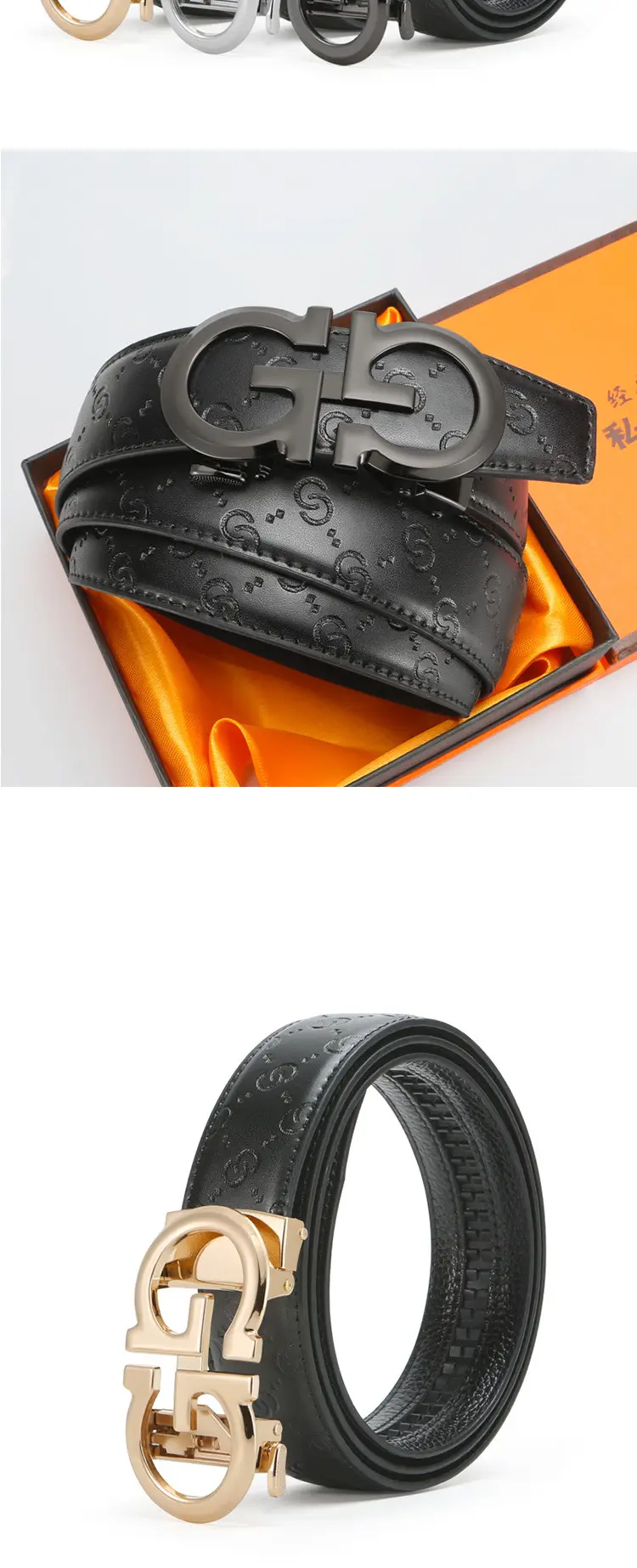 Men's High-End Genuine Leather Belt with Alloy Clasp — feature 8