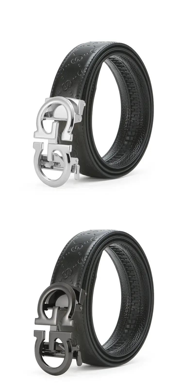 Men's High-End Genuine Leather Belt with Alloy Clasp — feature 9
