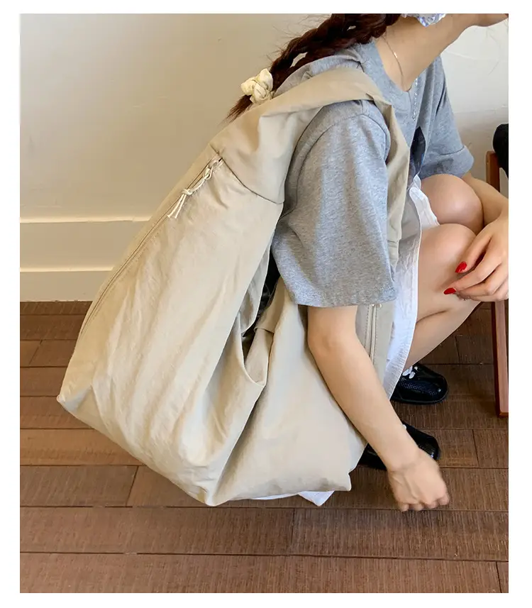 Women's Large Capacity Lazy Style Shoulder Bag Canvas Tote 2025 — feature 12