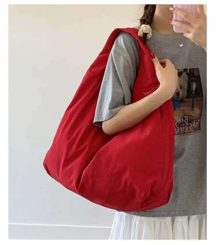 Women's Large Capacity Lazy Style Shoulder Bag Canvas Tote 2025 — feature 9