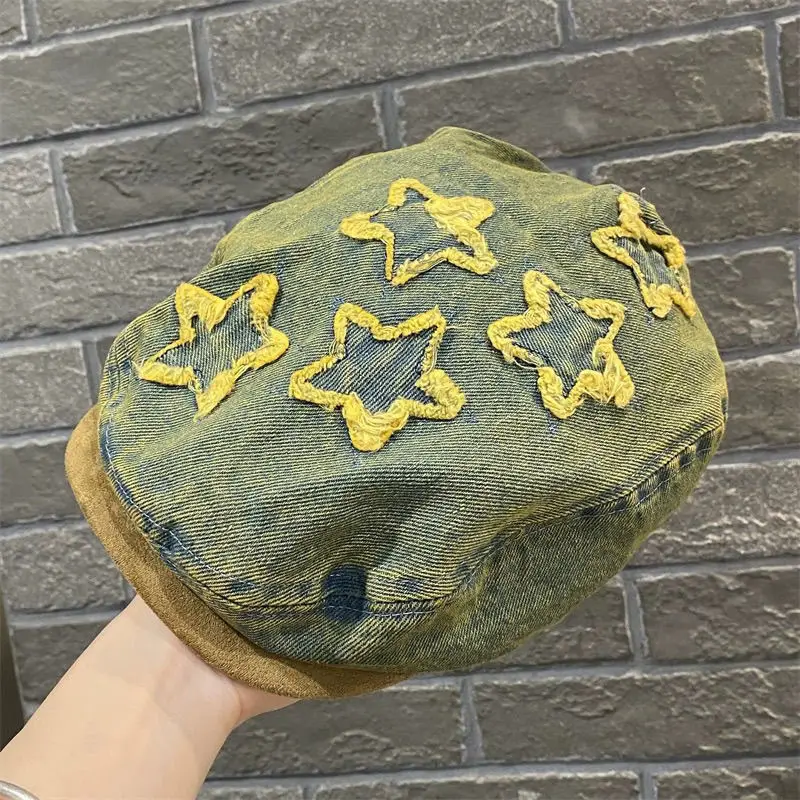 Japanese Y2K Tie-Dye Forward Cap Women's Retro Plaid Baseball Cap - Image 3